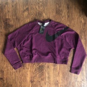 BRAND 🆕 Nike ‘Swoosh’ Cropped Crewneck Sweatshirt